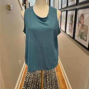 RBX Active Teal Ribbed Workout Tank Top